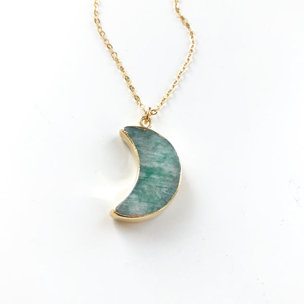 Green Aventurine Moon Necklace