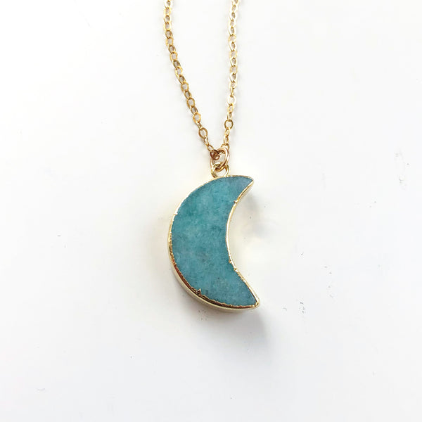 Amazonite Moon Necklace